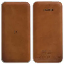 Albesk Recycled Leather 10000mAh PD Powerbank Tan Front Back